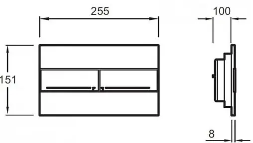 Комплект 5 в 1 Jacob Delafon Vox E21770RU-00 с кнопкой E4316-CP хром глянцевый