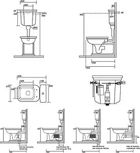 Унитаз со средним бачком Kerasan Waldorf белый 411601+418301+ Унитаз со средним бачком Kerasan Waldorf белый 411601+418301+, 2