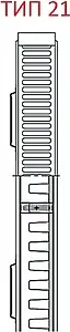 Радиатор стальной панельный ROMMER Compact тип 21 300 x 1400 мм RRS-2010-213140, 2