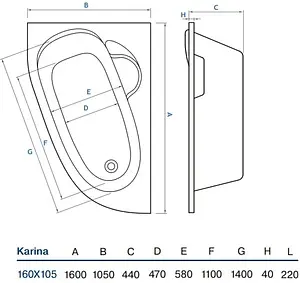 Ванна акриловая Koller Pool Karina 160х105 L Ванна акриловая Koller Pool Karina 160х105 L, 2