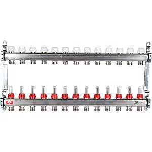 Группа коллекторная с расходомерами 13 отводов 1&quot;в/в x ¾&quot;ек Stout SMS 0917 000013, 1