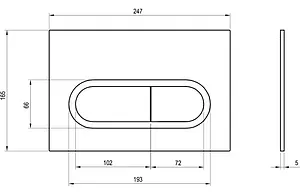 Клавиша смыва для унитаза Ravak Chrome X01454 кнопки/сатин, рамка/хром глянцевый Клавиша смыва для унитаза Ravak Chrome X01454 кнопки/сатин, рамка/хром глянцевый, 2