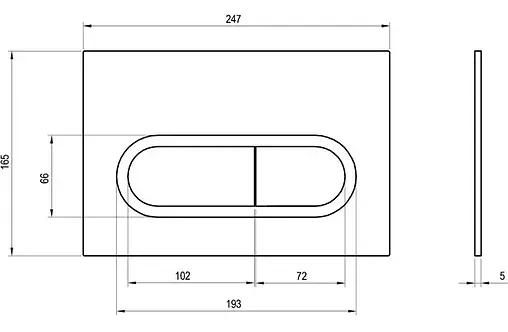 Клавиша смыва для унитаза Ravak Chrome X01454 кнопки/сатин, рамка/хром глянцевый