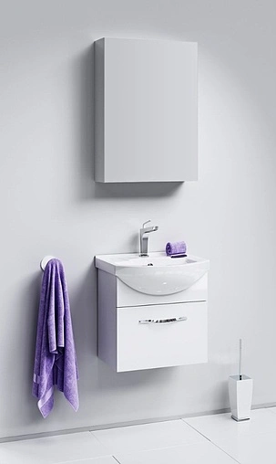 Шкаф-зеркало Aqwella MC 50 белый МС.04.05