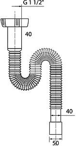 Сифон гофрированный для мойки Wirquin 30717995 Сифон гофрированный для мойки Wirquin 30717995, 2