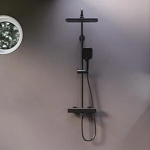 Душевая система с термостатом для ванны Damixa Gala чёрный матовый 953810300 Душевая система с термостатом для ванны Damixa Gala чёрный матовый 953810300, 4