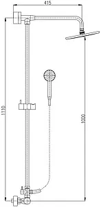 Душевая система со смесителем для душа Rav Slezak Dunaj хром TRM81.5/4-01 Душевая система со смесителем для душа Rav Slezak Dunaj хром TRM81.5/4-01, 2