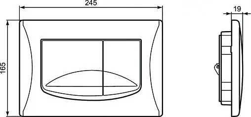 Клавиша смыва для унитаза Ideal Standard Solea M2 R0109AA хром глянцевый
