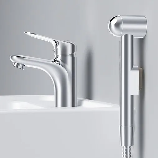 Смеситель для раковины с гигиеническим душем Am.Pm Sunny хром F85C03000 Смеситель для раковины с гигиеническим душем Am.Pm Sunny хром F85C03000