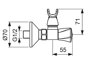 Смеситель для душа Vidima Life хром BA360AA Смеситель для душа Vidima Life хром BA360AA, 2