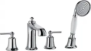 Смеситель на борт ванны на 4 отверстия Cezares Liberty хром/белый LIBERTY-F-BVD4-01 Смеситель на борт ванны на 4 отверстия Cezares Liberty хром/белый LIBERTY-F-BVD4-01, 1