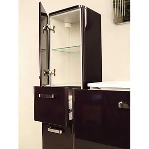 Шкаф-пенал подвесной Aquaton Валенсия 35 L гранат 1A123903VA34L, 4