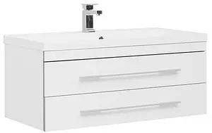 Тумба-умывальник подвесная Aquanet Верона 100 белый 00175382+00158753 Тумба-умывальник подвесная Aquanet Верона 100 белый 00175382+00158753, 1