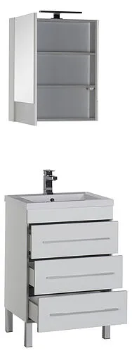 Шкаф-зеркало Aquanet Верона 58 L белый 00175344