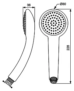 Лейка ручного душа Vidima Fresh S1 хром BA205AA Лейка ручного душа Vidima Fresh S1 хром BA205AA, 2