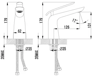 Смеситель для раковины Lemark Melange белый/хром LM4906CW Смеситель для раковины Lemark Melange белый/хром LM4906CW, 2
