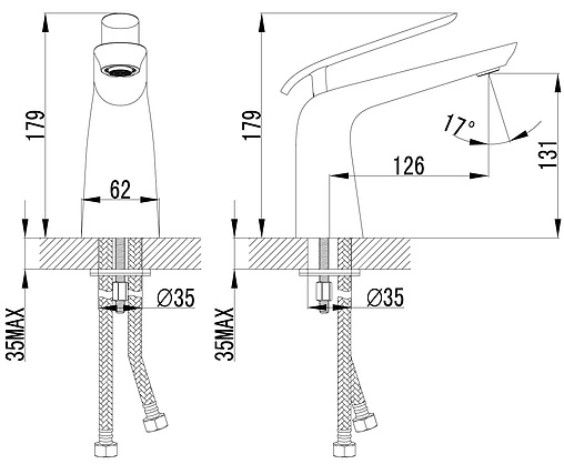 Смеситель для раковины Lemark Melange белый/хром LM4906CW