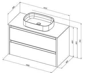 Тумба-умывальник подвесная Allen Brau Fantasy 2.0 100 папирус 1.11003.PWM 2.0+, 2