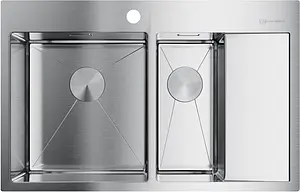 Мойка кухонная Omoikiri Akisame 78-2-IN-L нержавеющая сталь 4973062 Мойка кухонная Omoikiri Akisame 78-2-IN-L нержавеющая сталь 4973062, 1