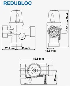 Редуктор давления ¾&quot; WATTS REDUBLOC 10029528, 2