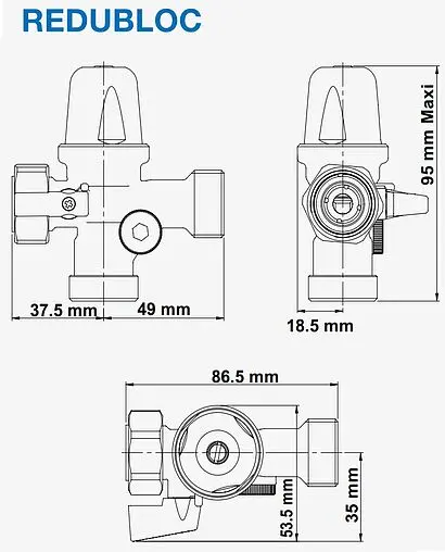 Редуктор давления ¾" WATTS REDUBLOC 10029528 Редуктор давления ¾" WATTS REDUBLOC 10029528