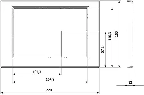 Клавиша смыва для унитаза KK-POL M10 350/PPB/104-00-00 белый глянцевый