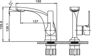 Смеситель для раковины BelBagno Fonda хром FON-LVM-CRM, 2