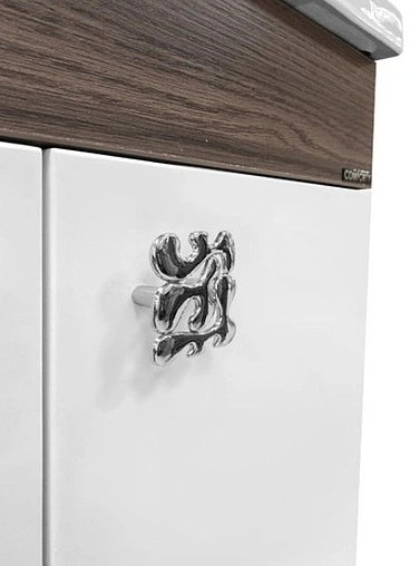 Тумба-умывальник напольная Comforty Рио 60 белый/дуб солсбери