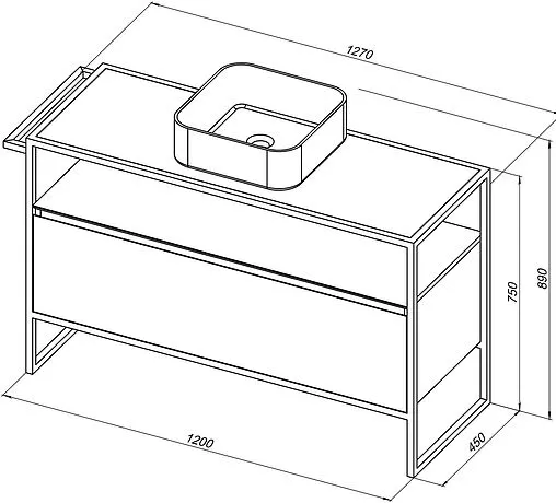 Тумба под умывальник напольная Allen Brau Priority 120 платина 1.31004.PGM