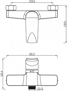 Смеситель для душа Swedbe Venado хром 1620 Смеситель для душа Swedbe Venado хром 1620, 2