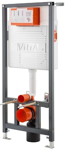 Инсталляция для подвесного унитаза Set 3 в 1 VitrA Concealed Cisterns 700-1873 с кнопкой хром глянцевый