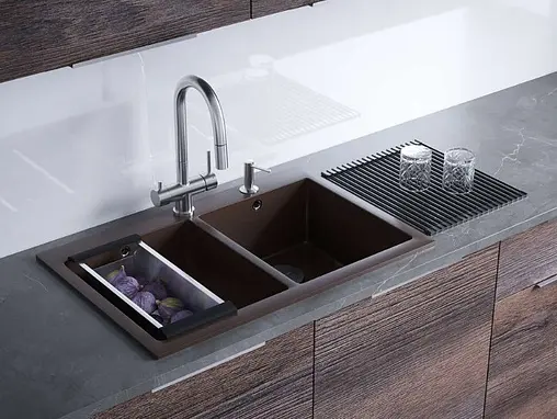 Мойка кухонная Omoikiri Bosen 80-2-BL черный 4993836