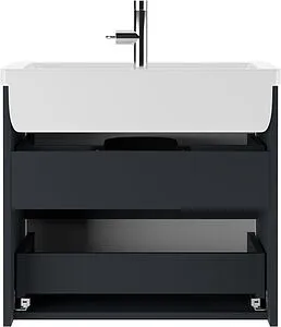 Тумба-умывальник подвесной Домино Karat 60 дуб вотан/антрацит DK3203T+4640021060773, 5