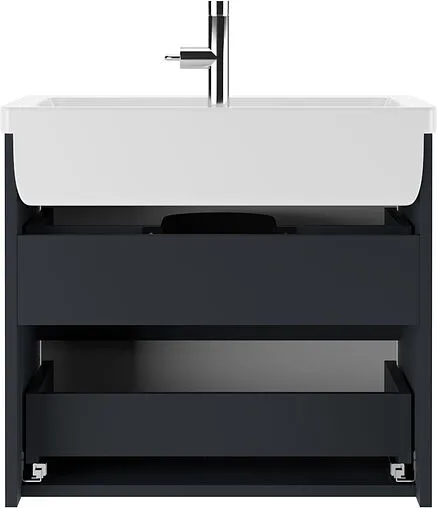 Тумба-умывальник подвесной Домино Karat 60 дуб вотан/антрацит DK3203T+4640021060773