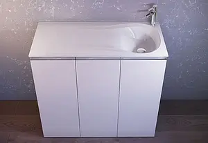 Тумба-умывальник напольная над стиральной машиной Raval Great 100 R белый Gre.01.100/N/W/Pr+Gre.08.100/W/Pr Тумба-умывальник напольная над стиральной машиной Raval Great 100 R белый Gre.01.100/N/W/Pr+Gre.08.100/W/Pr, 3