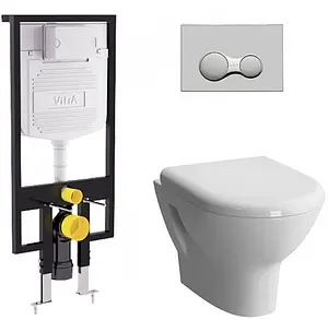 Комплект 5 в 1 VitrA Zentrum 9012B003-7206 с кнопкой Sirius 740-0480 хром глянцевый Комплект 5 в 1 VitrA Zentrum 9012B003-7206 с кнопкой Sirius 740-0480 хром глянцевый, 1