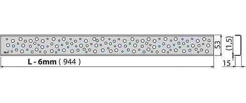 Решетка для лотка 944мм AlcaPlast Buble-950L