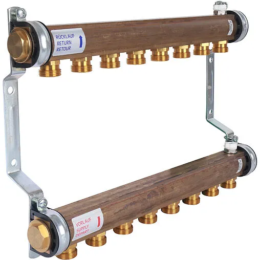 Группа коллекторная распределительная 8 отводов 1&quot;в/в x ¾&quot;ек Watts HKV/A 10004550