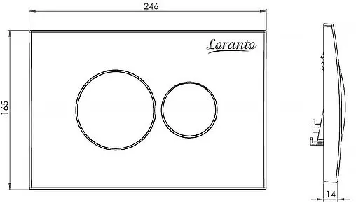 Клавиша смыва для унитаза Loranto 7310 белый глянцевый Клавиша смыва для унитаза Loranto 7310 белый глянцевый