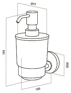 Дозатор для жидкого мыла Am.Pm Bliss L хром A5536964, 2