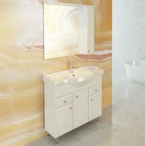 Шкаф-зеркало Comforty Сочи 100 белый 00003132226CF