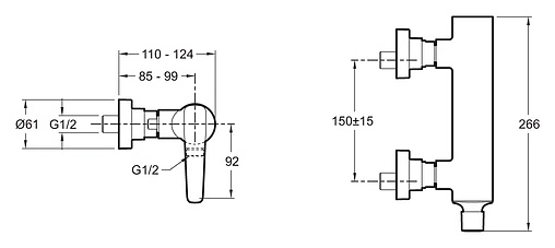 Смеситель для душа Jacob Delafon Aleo+ хром E72318-CP Смеситель для душа Jacob Delafon Aleo+ хром E72318-CP