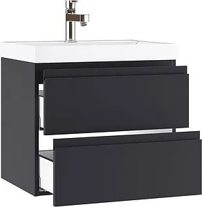 Тумба-умывальник подвесная Домино Graffo 60 графит DGr2111T+4627173210164, 4