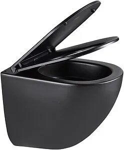 Унитаз подвесной безободковый Lemark Glazer Торнадо 3.0 черный матовый 9612004, 4