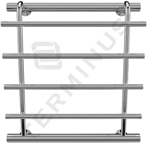 Полотенцесушитель водяной лесенка Terminus Каскад П4 500х500 полированная сталь 4620768885556, 1
