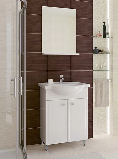 Тумба-умывальник напольная Cersanit Sido 50 белый F-SU-SIDO-NATI50+S-UM-NAT50/1-w