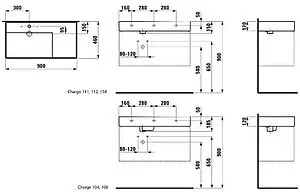 Раковина Laufen Kartell 90 R белый 8.1033.8.000.111.1 Раковина Laufen Kartell 90 R белый 8.1033.8.000.111.1, 2