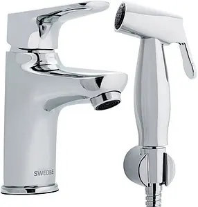 Смеситель для раковины с гигиеническим душем Swedbe Venado хром 1660 Смеситель для раковины с гигиеническим душем Swedbe Venado хром 1660, 1