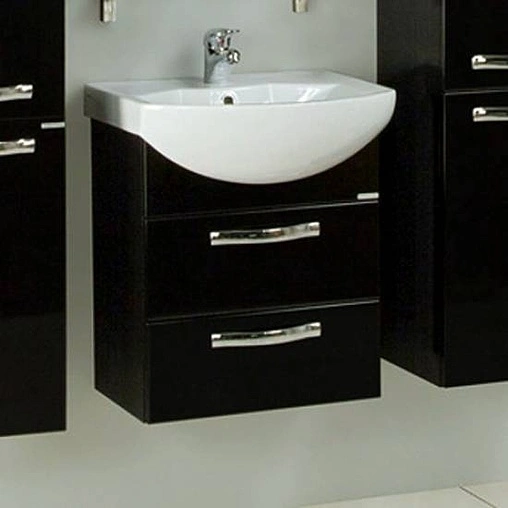 Тумба-умывальник подвесная Aquaton Ария 65 M чёрный 1A1233K0AA950