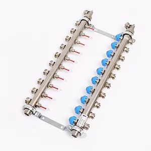 Группа коллекторная с расходомерами 10 отводов 1"н/н x ¾"ек Uni-fitt 455W4310 Группа коллекторная с расходомерами 10 отводов 1"н/н x ¾"ек Uni-fitt 455W4310, 3